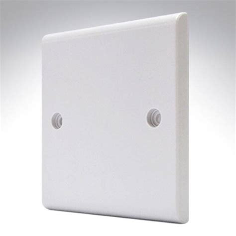 blank electrical box|blanking plate with cable outlet.